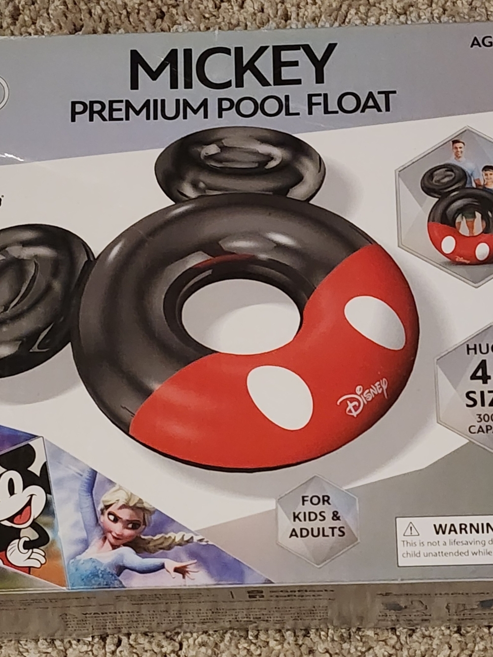 Disney Mickey Mouse Black and Red Character Pool Float